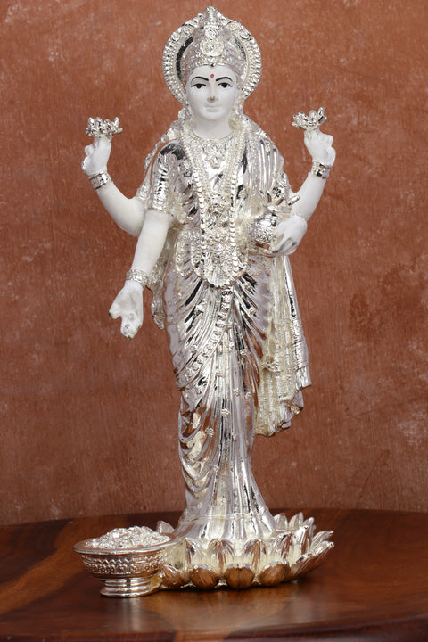 Studio Vaidik White Pure Silver Plated 10 Dhan Laxmi Murti for Goodness
