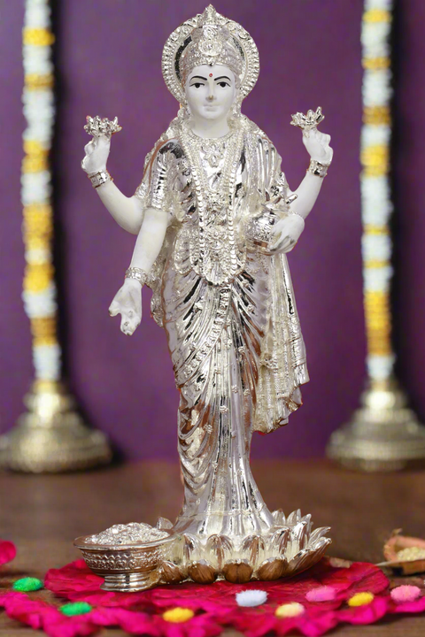 Studio Vaidik White Pure Silver Plated 10 Dhan Laxmi Murti for Goodness