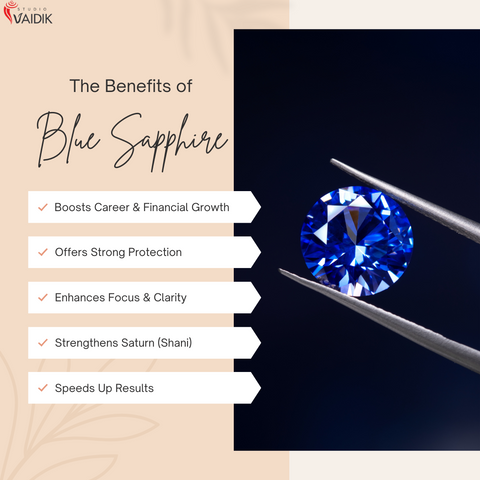Studio Vaidik Neelam/ Blue Sapphire Ring 5.25 ratti