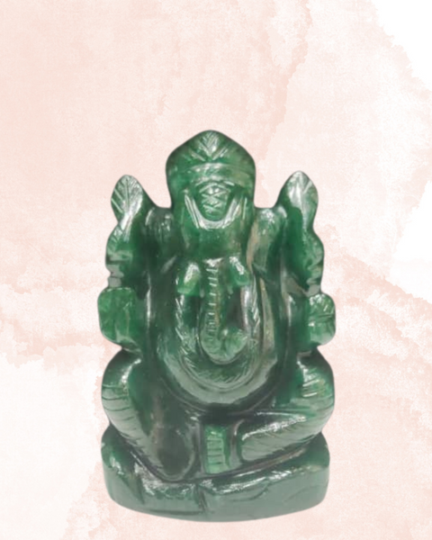 Green Aventurine Ganesha for luck and prosperity