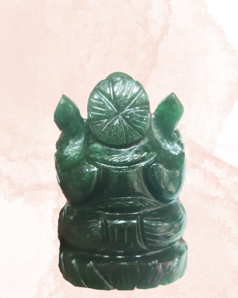 Green Aventurine Ganesha for luck and prosperity